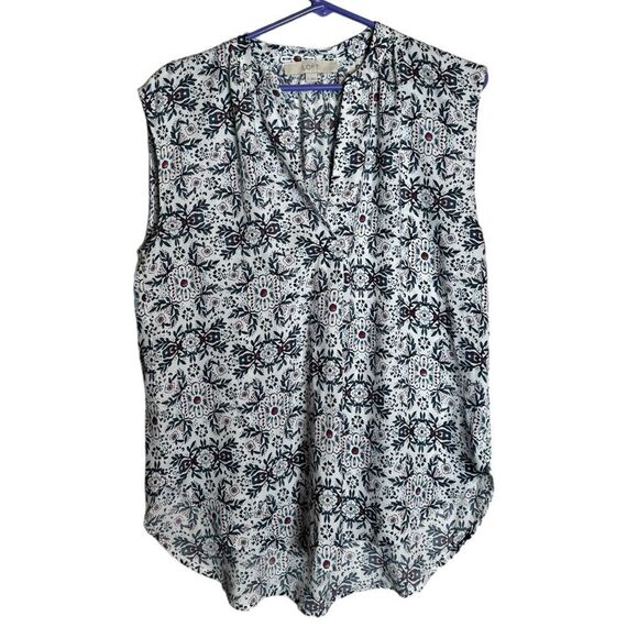 LOFT Sleeveless Floral Top size Medium - Picture 1 of 5